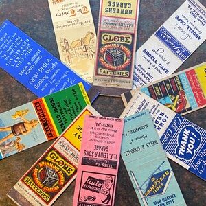VTG Matchbook Cover Collection-Lot of 10 Advertisement Memorabilia 3 w/Back Hits